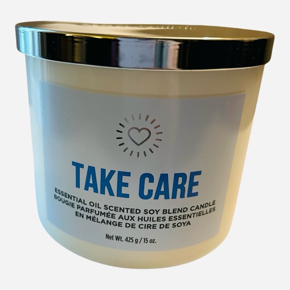 New Ulta candle Essential oil Take Care Scented soy blend 3-wick candle NEW - Picture 1 of 6